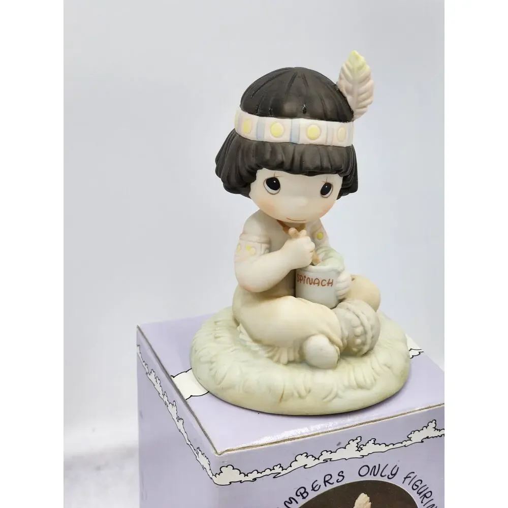 Precious Moments Figurine Lord Keep Me In Teepee Top Shape 1991 Vintage Box Tag